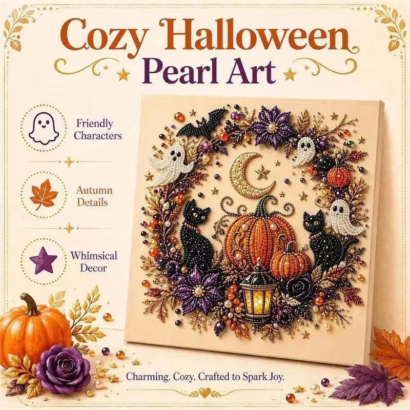 Art Craft Kits For Adults - @할로윈 고스트 펄 아트 키트 (성인용