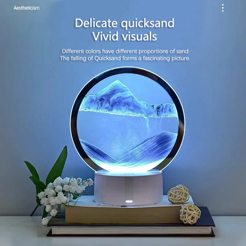 Art Craft Movement - LED 16색 3D 모래시계 램프 RGB