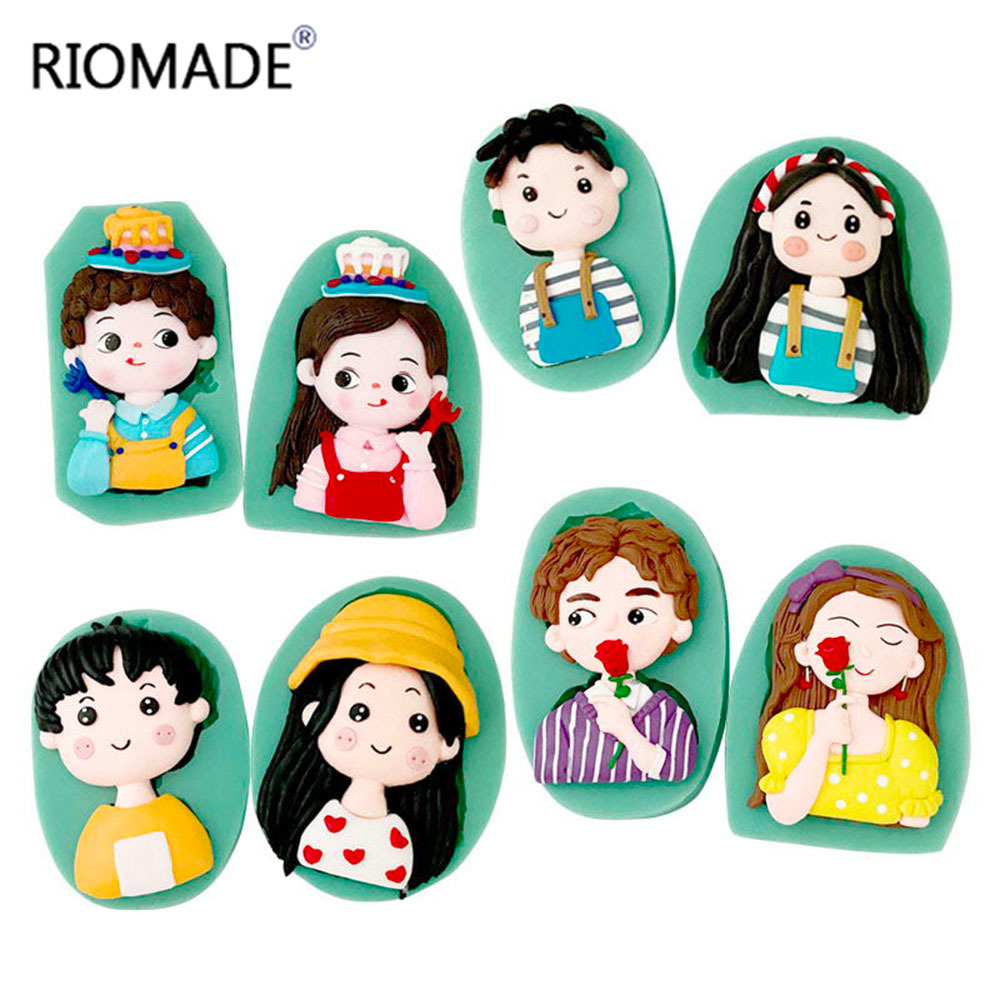 Art Craft Girl - 만화 캐릭터 실리콘 몰드 소년 소녀
