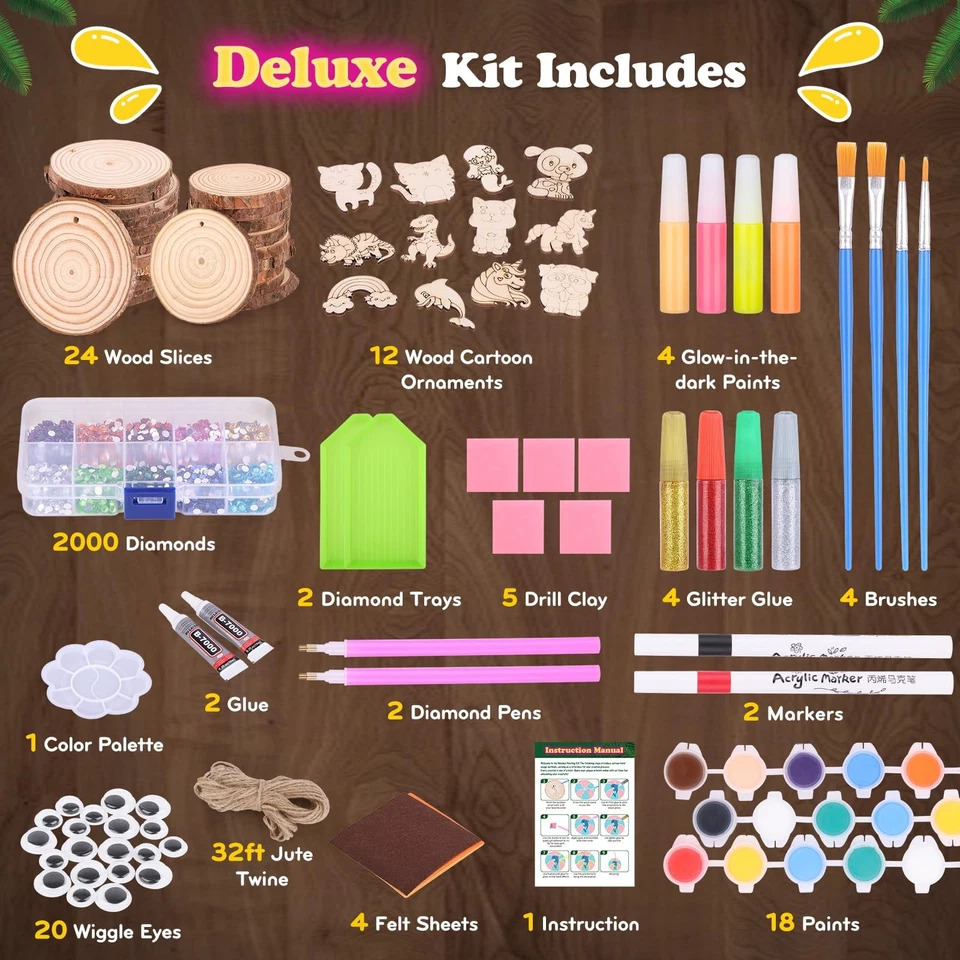 Art Craft Kits For Kids - 어둠 속에서 빛나는 나무 그림 그리기