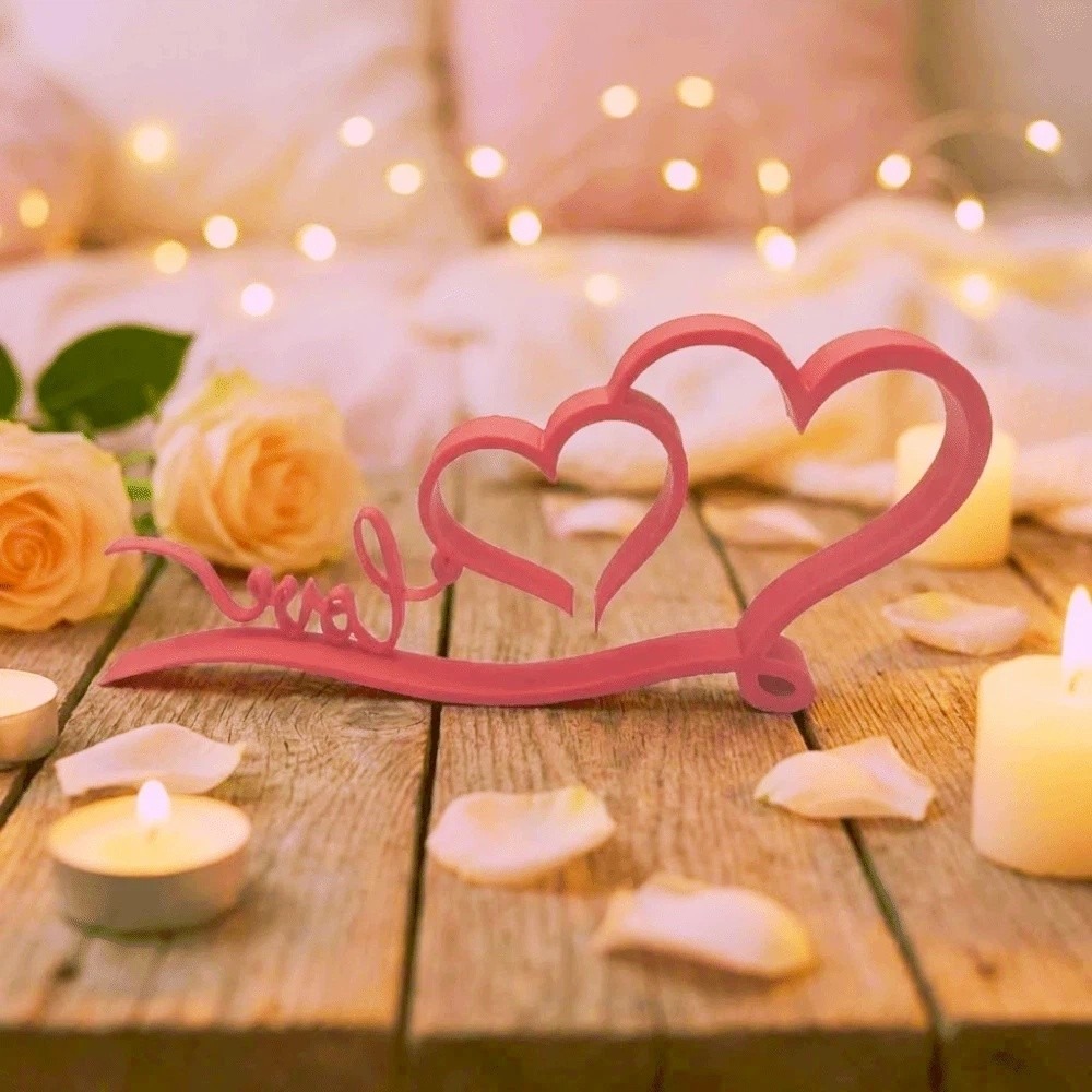 Art And Craft Valentine - 3D 프린팅으로 사랑한다고 말하는 작은 표지판