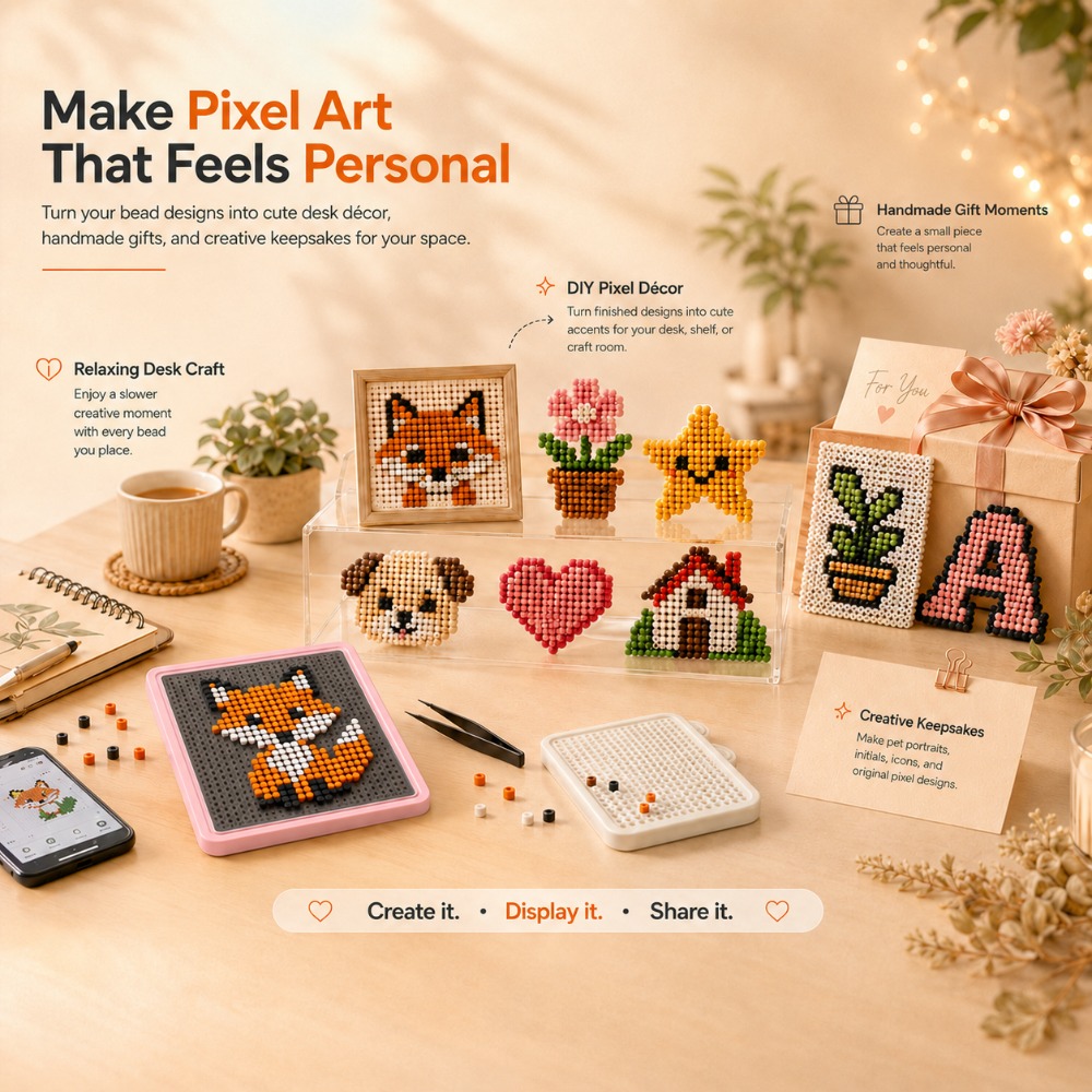 Art Craft Kits - LED 스마트 퓨즈 비드 페그보드, 앱으로