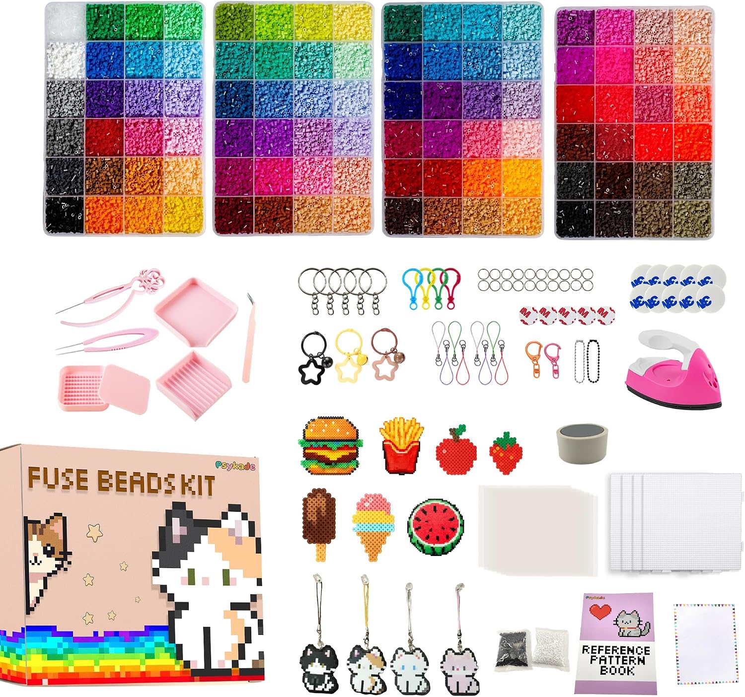 Art Craft Kits - 퓨즈 비즈 키트-쉬운 DIY-96색 53000 2.6mm,