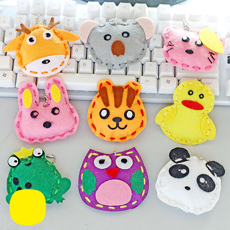 5 개/몫 어린이 공예 장난감 부직포 만화 동물 DIY - Art Craft Kits For Kids 리뷰 및 가격