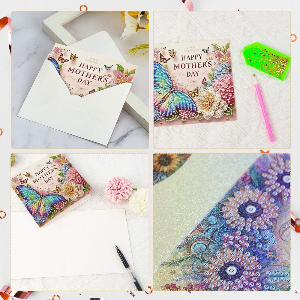 6Pcs 다이아몬드 아트 페인팅 인사말 카드 키트, 행 - Art Craft Kits 리뷰 및 가격