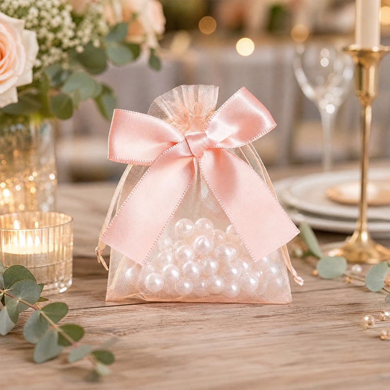 10/20pcs 핑크 리본 선물 가방 투명 나일론 Or - Art Craft And Cloth 리뷰 및 가격